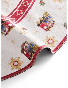 Covor roșu rotund ø 160 cm cu model de Crăciun Toy's Delight Train – Villeroy&amp;Boch