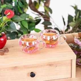 Pahare termo 4Home pentru cappuccino BlossomHot&Cool, 270 ml, 2 buc.