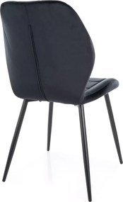 Scaun de sufragerie JAKE VELVET neagra