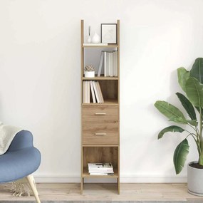 vidaXL Dulap pentru cărți stejar artizanal 40 x 35 x 180 cm