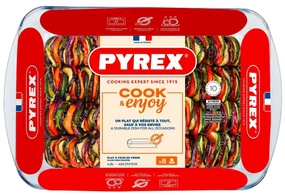 Tavă de copt din sticlă Pyrex 4,9 l, 40 x 27 x 7cm, L