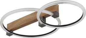 Plafoniera LED metal cu efect de lemn FLETCHER
