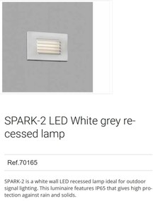Spot LED incastrabil de exterior IP65 iluminat ambiental SPARK-2 alb