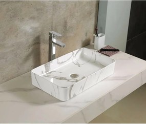 Lavoar pe blat stil marmura Rune Skadi 61 cm
