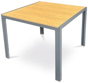 Autronic Masă de grădină, metal, polywood, maro, AZ T-S1209 OAK