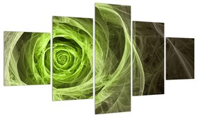 Tablou abstract cu trandafir verde (125x70 cm), în 40 de alte dimensiuni noi