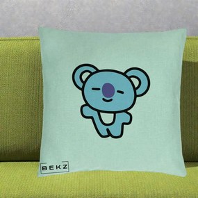 Perna Personalizata BT21 Koya Kawaii, 40x40 cm, Verde Menta, Husa Detasabila, Perna Inclusa, BEKZ®