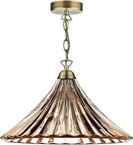 Där Lighting ARD866 -Lustru suspendat cu lanț ARDECHE 1xE27/60W/230V alamă/maro fumuriu