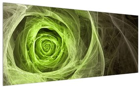 Tablou abstract cu trandafir verde (120x50 cm), în 40 de alte dimensiuni noi