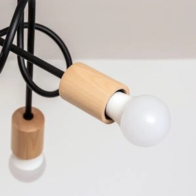 Lustră aplicată OXFORD 5xE27/15W/230V pin/negru