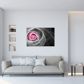 Tablou - Trandafir abstract, fucsia (90x60 cm)