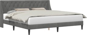 vidaXL Cadru de pat cu headboard Gri închis 180 x 200 cm Catifea