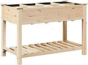 vidaXL Vază pentru Grădină Bej 115 x 59 x 76,5 cm Lemn de Brad Solid