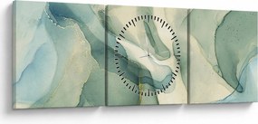 Tablou - Abstract cerneală 3 (cu ceas) (90x30 cm)