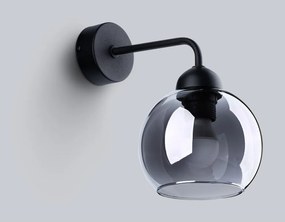 Aplică de perete neagră ø 15 cm Grande – Sollux