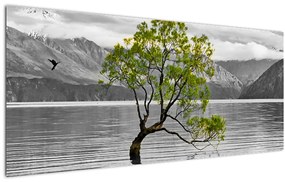 Tablou copacului în mijlocul lacului (120x50 cm), în 40 de alte dimensiuni noi