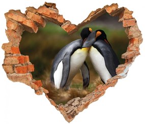 Sticker cu efect 3D - Pinguini indragostiti