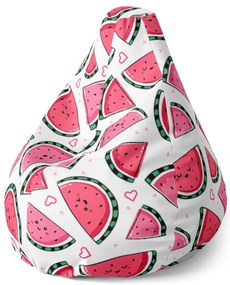 Sac de șezut Pear pepene verde - pentru copii, roșu / alb