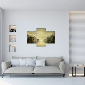 Tablou - Oraș colorat, abstracție (90x60 cm)