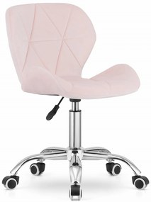 Scaun de birou AVOLA VELVET roz