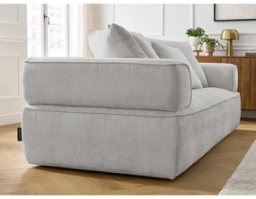 Canapea gri deschis cu tapițerie din chenille 237 cm Whesley – Bobochic Paris