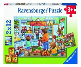 PUZZLE MAGAZIN ALIMENTAR, 2X12 PIESE - RAVENSBURGER (RVSPC05076)