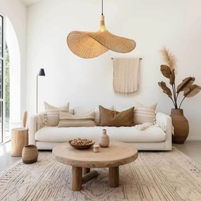 Lustră pe cablu Immax 08290L SOMBRERO 1xE27/40W/230V d. 80 cm ratan