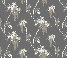 Tapet Leonora, Grey Luxury Floral, 1838 Wallcoverings, 5.3mp / rola