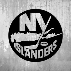 DUBLEZ | Logo de hochei din lemn - New York Islanders