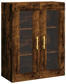 828473 vidaXL Dulap montat pe perete, stejar fumuriu, 69,5x34x90 cm