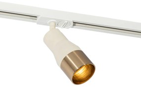 Spot modern bej cu auriu pentru sistem de șină monofazat GU10 50mm - Iconic Kohua