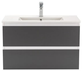 Dulap inferior Vario Forte 80 cu lavoar alb-antracit