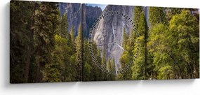 Tablou - Sub Piatra Yosemite (cu ceas) (90x30 cm)