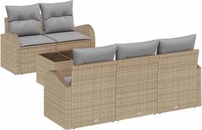 vidaXL Set de canapele pentru grădină Bej 55 x 55 x 37 cm poliratan