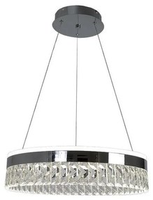 Lustră LED dimabilă pe cablu LED/90W/230V 3000-6500K crom + telecomandă