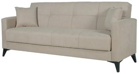 Canapea extensibila Fabio, 3 locuri, 215x82x92 cm, lada depozitare, Bej