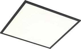 Panou LED negru pătrat cu LED inclus, cu dimmer în 3 trepte - Reeves