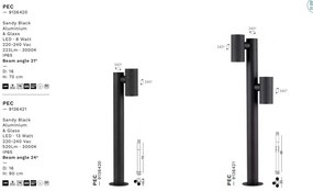 Stalp LED reglabil iluminat exterior IP65 PEC H-70cm