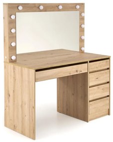 Masă de toaletă AMORIO, stejar artisan