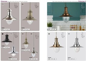 Candelabru 3 brate stil industrial vintage Fisherman II cupru