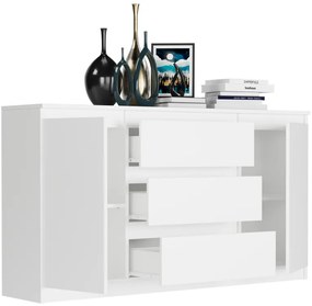 Comoda spațioasă R-140-S3 - diferite variante de culoare Alb