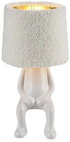 Veioza/Lampa de masa decorativa Smurfy alb/crem
