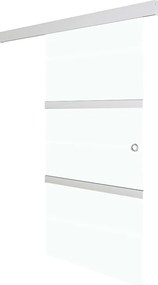 vidaXL Ușă glisantă cu opritoare soft, 76x205 cm, sticlă ESG/aluminiu