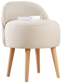 Fotoliu pentru copii NIKI, Ø 46 cm, crem