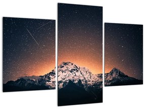 Tablou cu cerul nocturn și munți (90x60 cm)