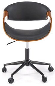 Fotoliu de birou Balbo (negru + nuc). Promo -6%. 1092609