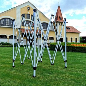 Cort pavilion pliabil 3x3m - cu 3 pereți - Bej