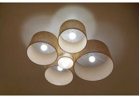 Duolla - Plafonieră ROLLER PENTO 5xE27/60W/230V bej