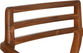 Scaun dining din lemn de tec si rattan, " Excentriq "