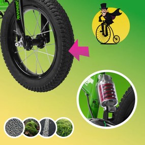 Rennmeister Bicicletă fără pedale pentru copii QUIDO, de la 3 ani, verde